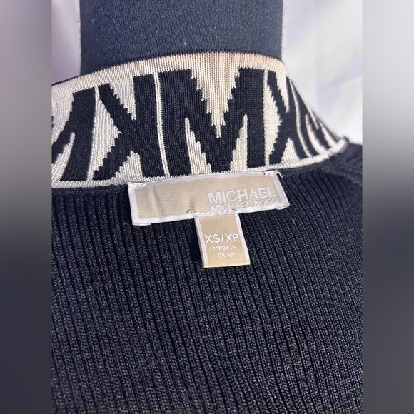 Micheal Kors Ribbed Stretch Front-Zip Body-con Dress - Picture 5 of 5